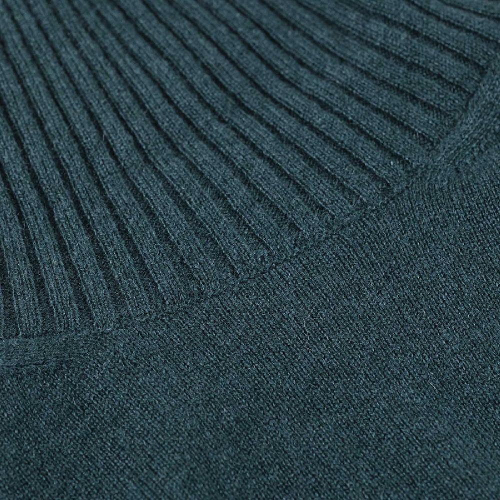 Rubinacci Collo alto in cashmere verde Presa