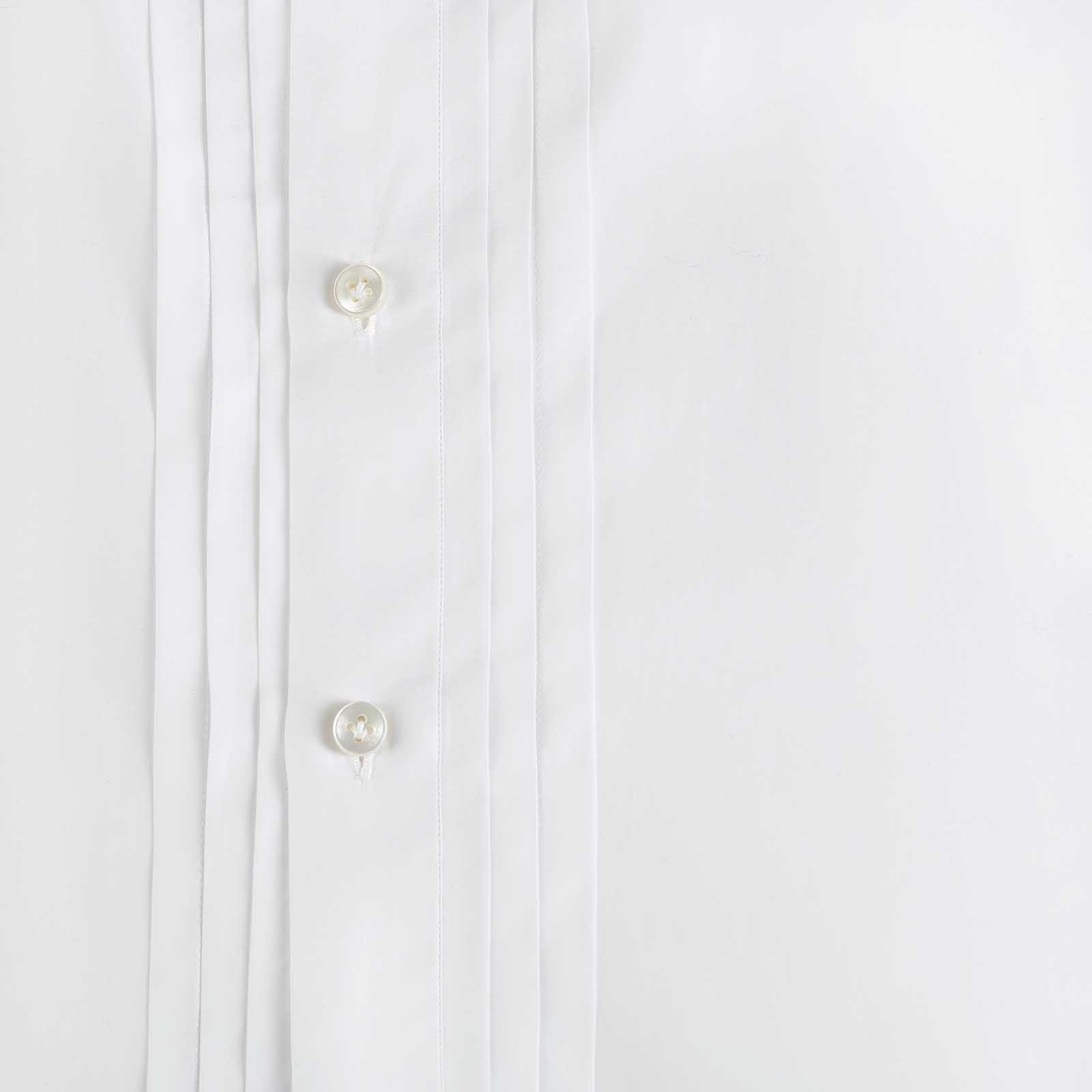 Rubinacci Camicia da smoking in cotone bianca con plisse' Vendita Economica