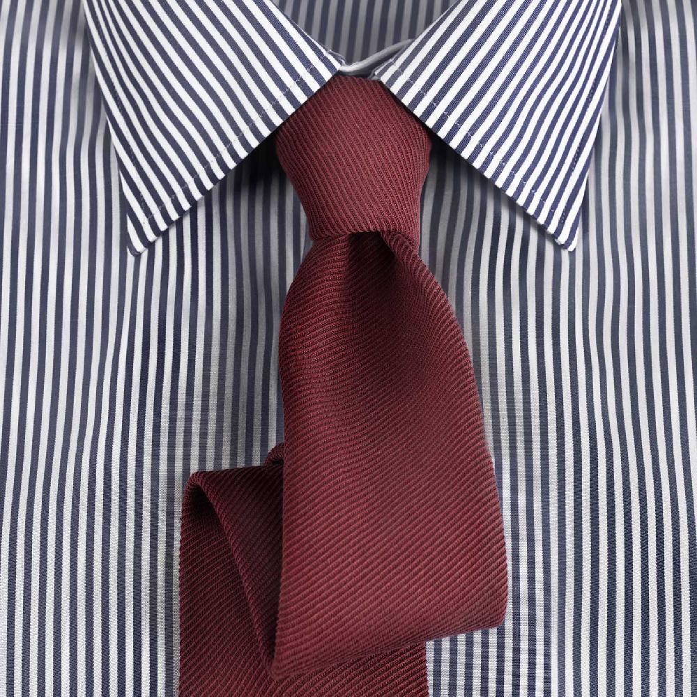 Rubinacci Camicia in cotone rigato bianco e blu Negozio