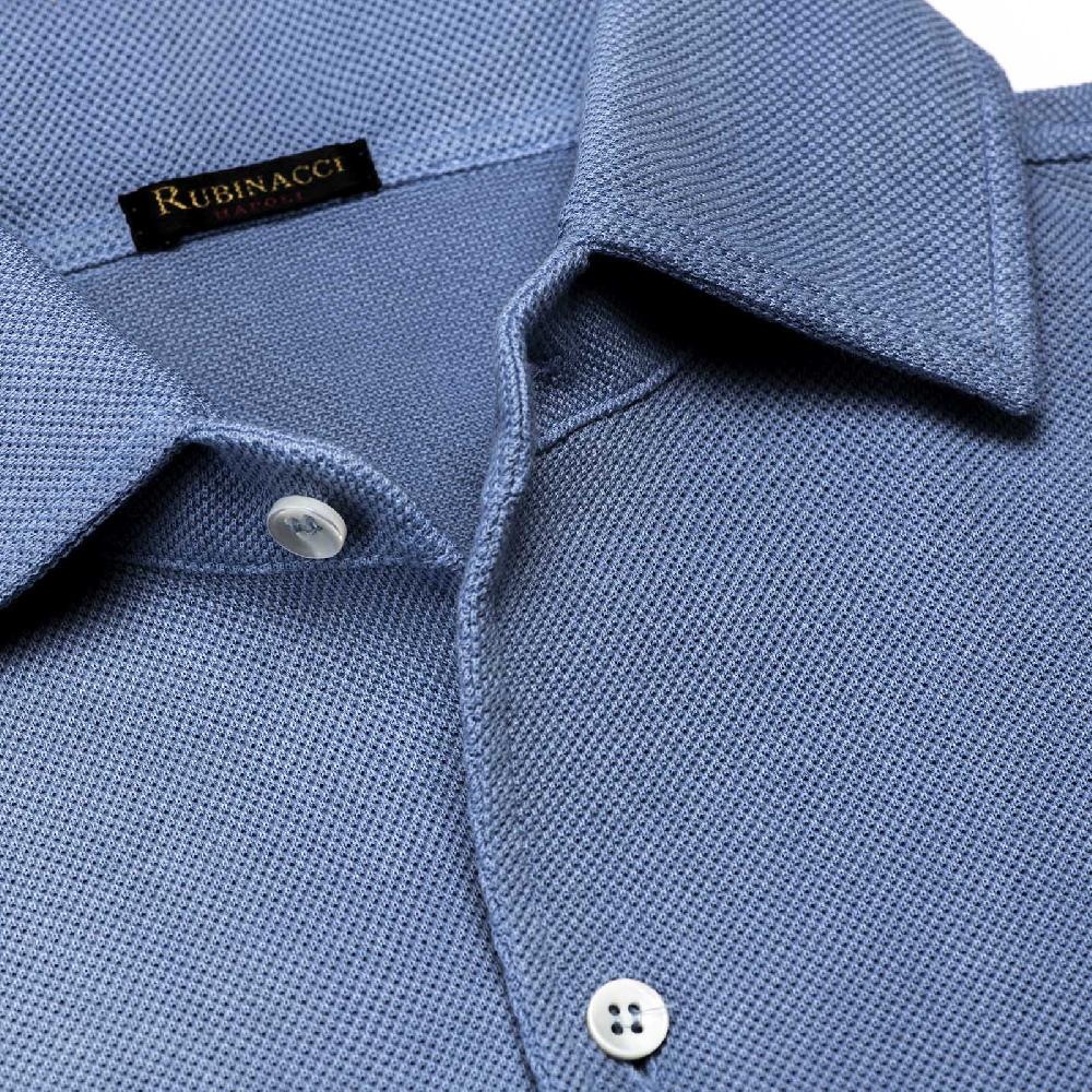 Rubinacci Camicia in piquet jeans Moda