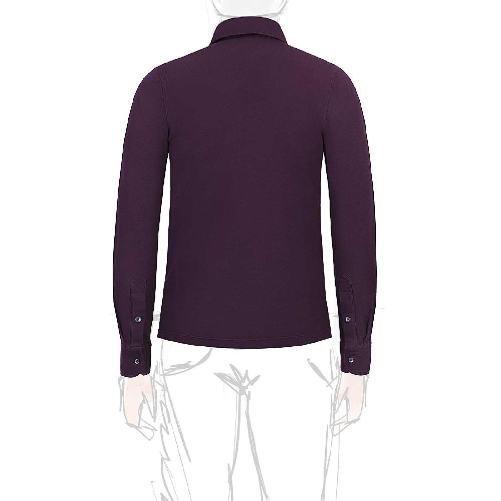 Rubinacci Camicia in piquet vino 2025