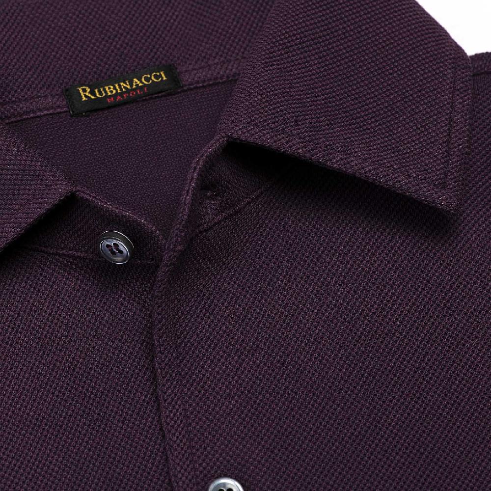 Rubinacci Camicia in piquet vino 2025