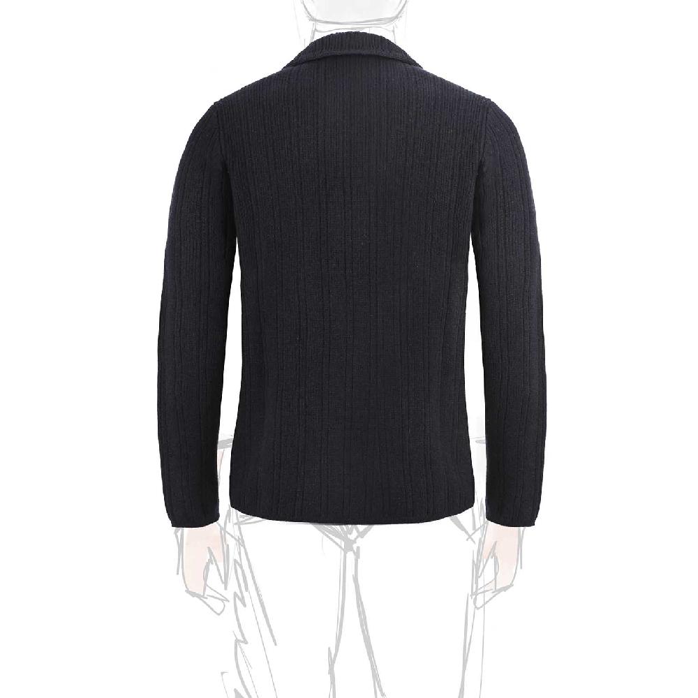 Rubinacci Cardigan doppio petto cashmere blu 2025