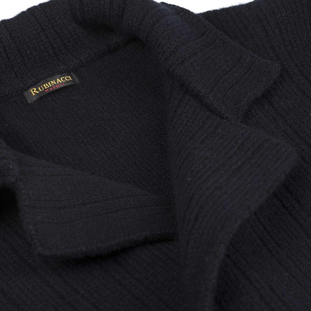 Rubinacci Cardigan doppio petto cashmere blu 2025