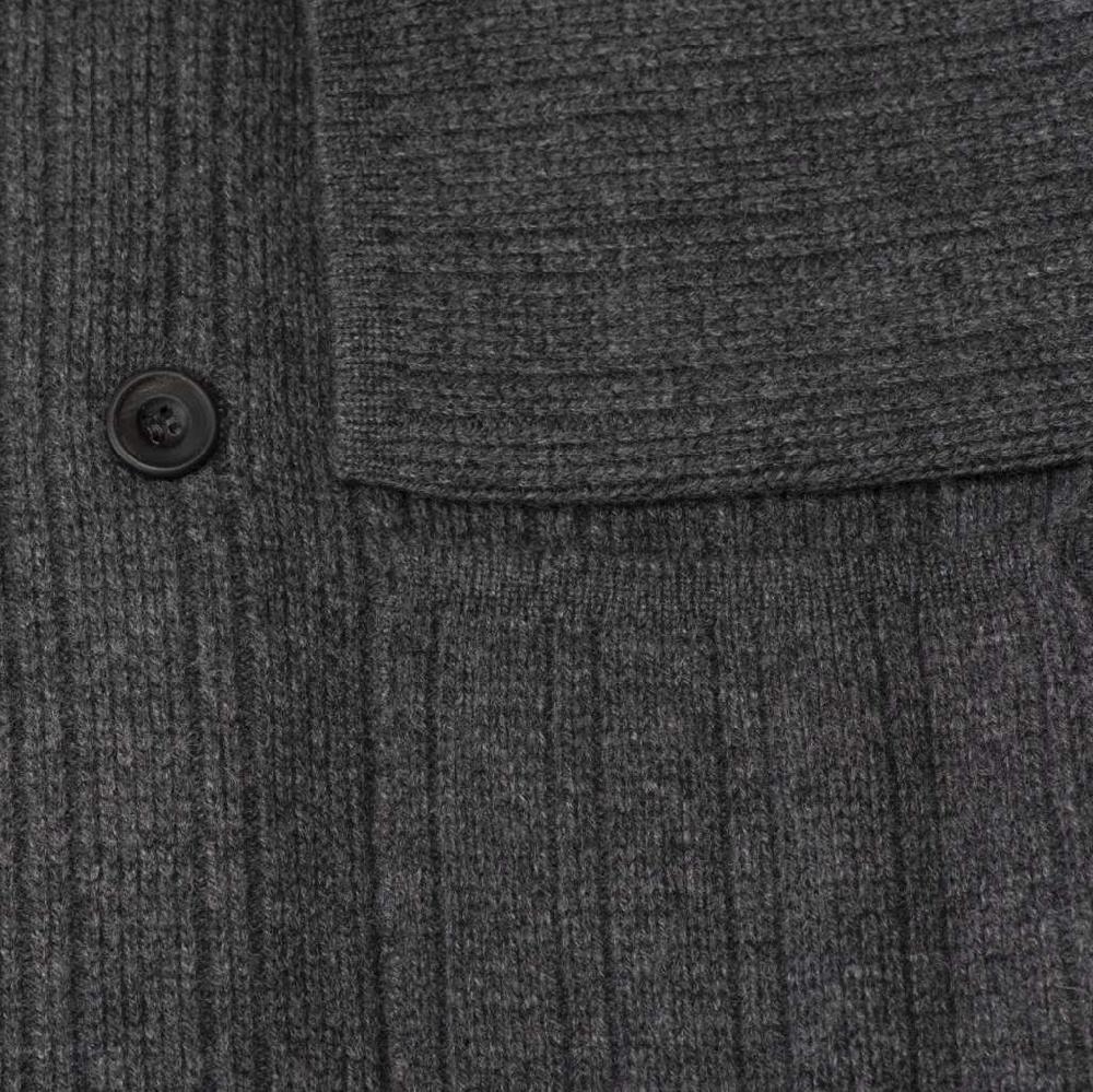 Rubinacci Cardigan doppio petto cashmere grigio In Linea