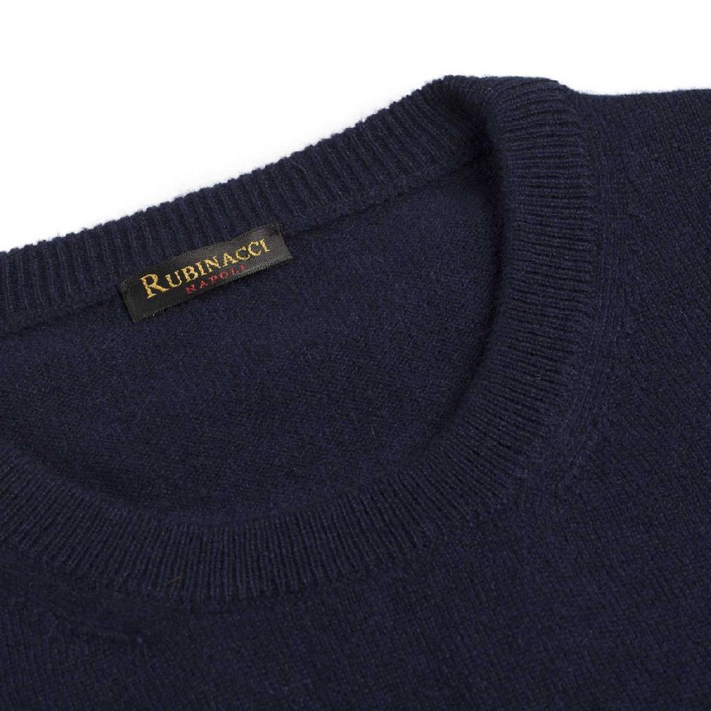 Rubinacci Girocollo in cashmere blu Nuovo