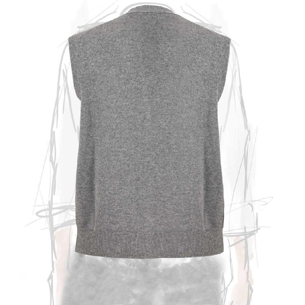 Rubinacci Gilet in cashmere grigio Qualità
