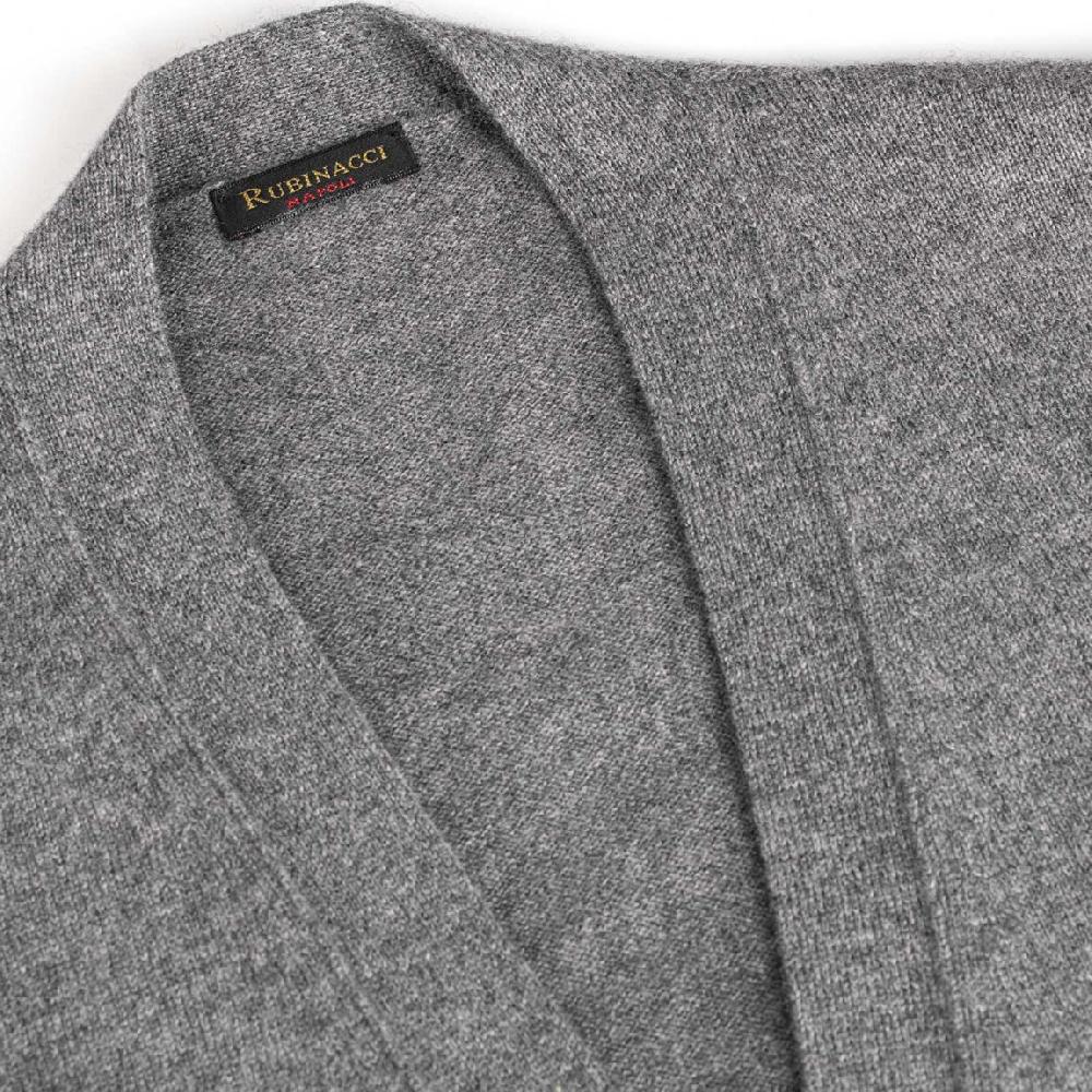 Rubinacci Gilet in cashmere grigio Qualità