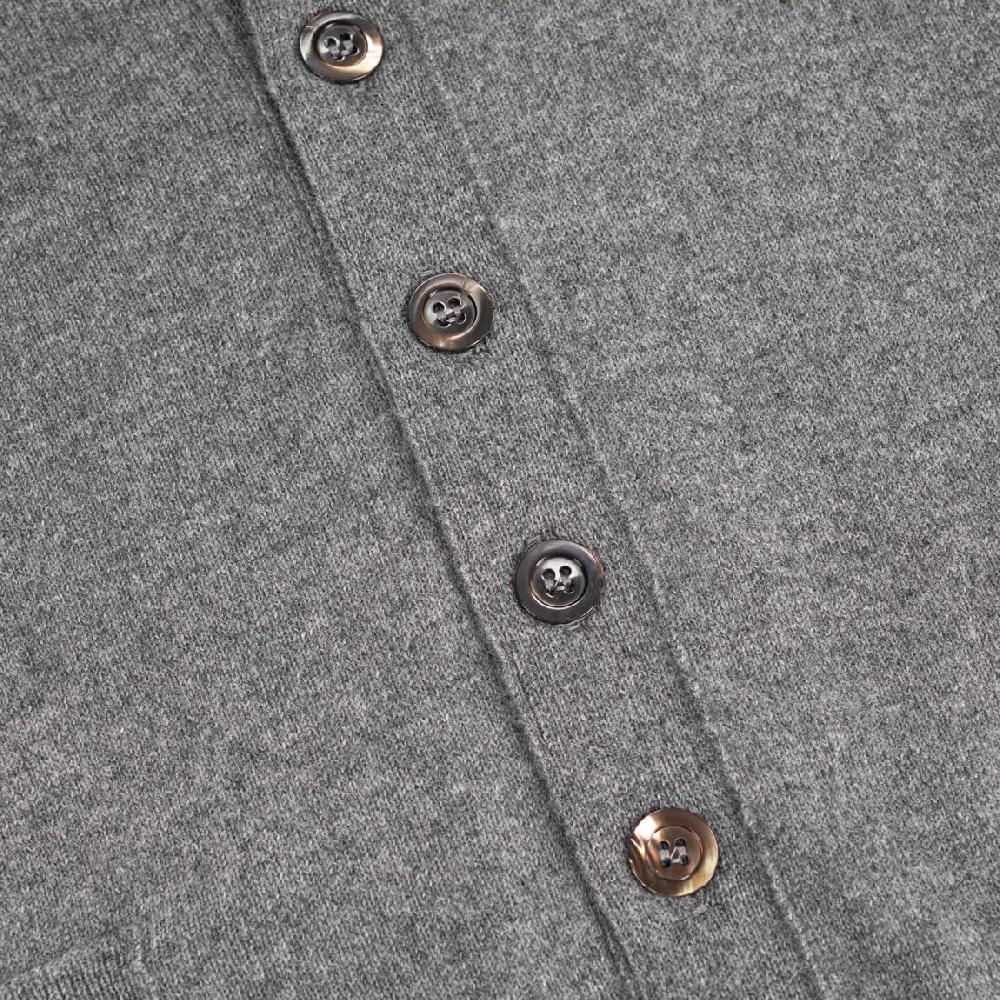 Rubinacci Gilet in cashmere grigio Qualità