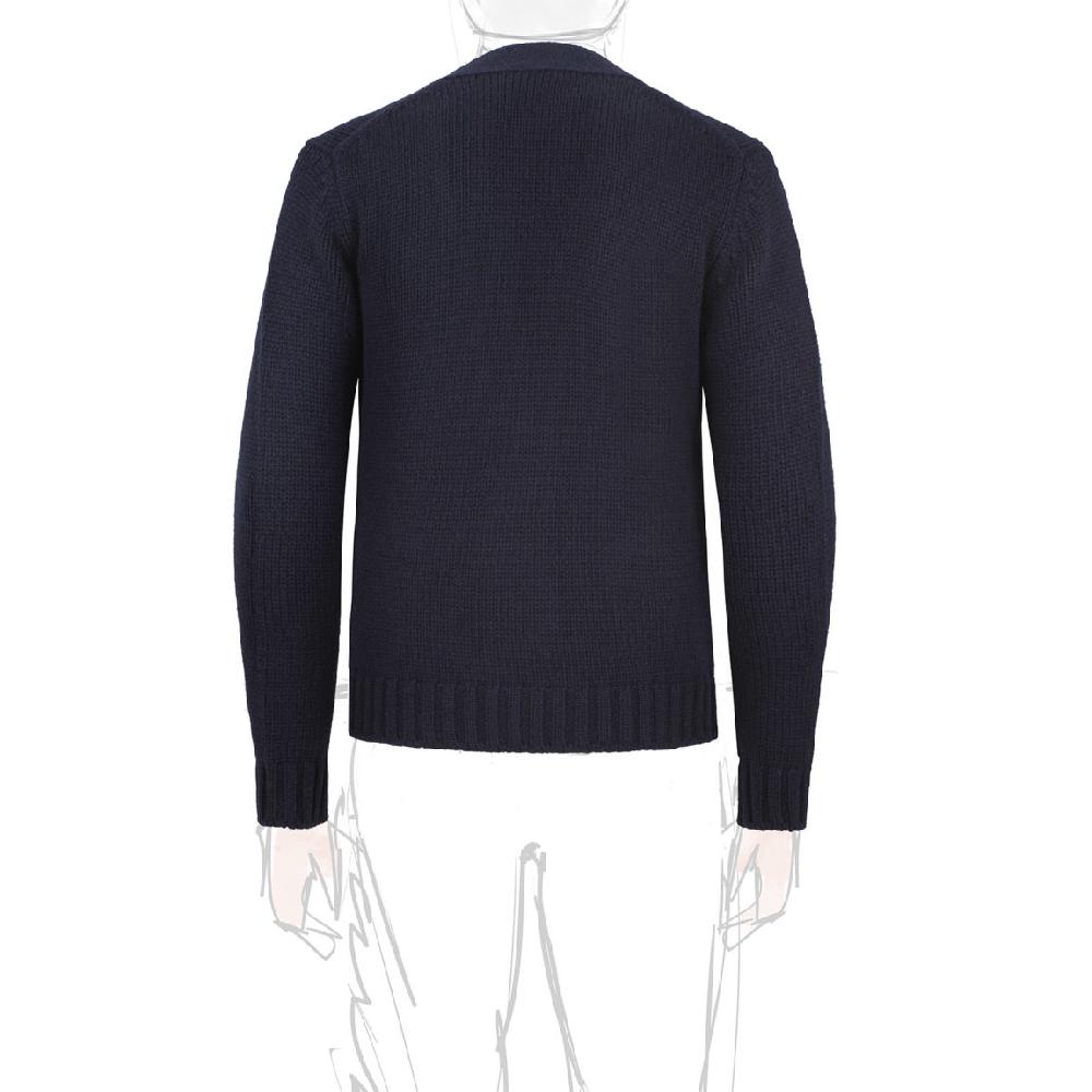Rubinacci Cardigan cashmere blu Promozione