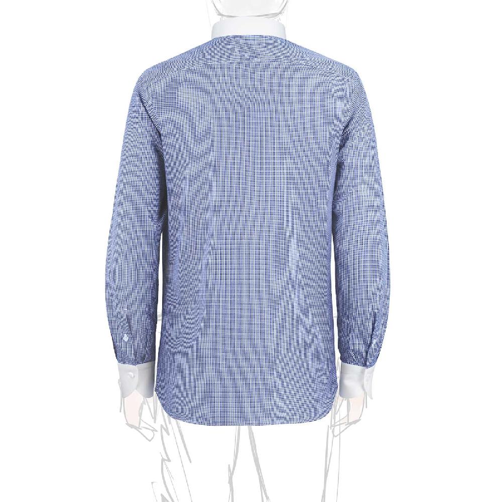 Rubinacci Camicia con collo bianco quadretto blu Shopping Online
