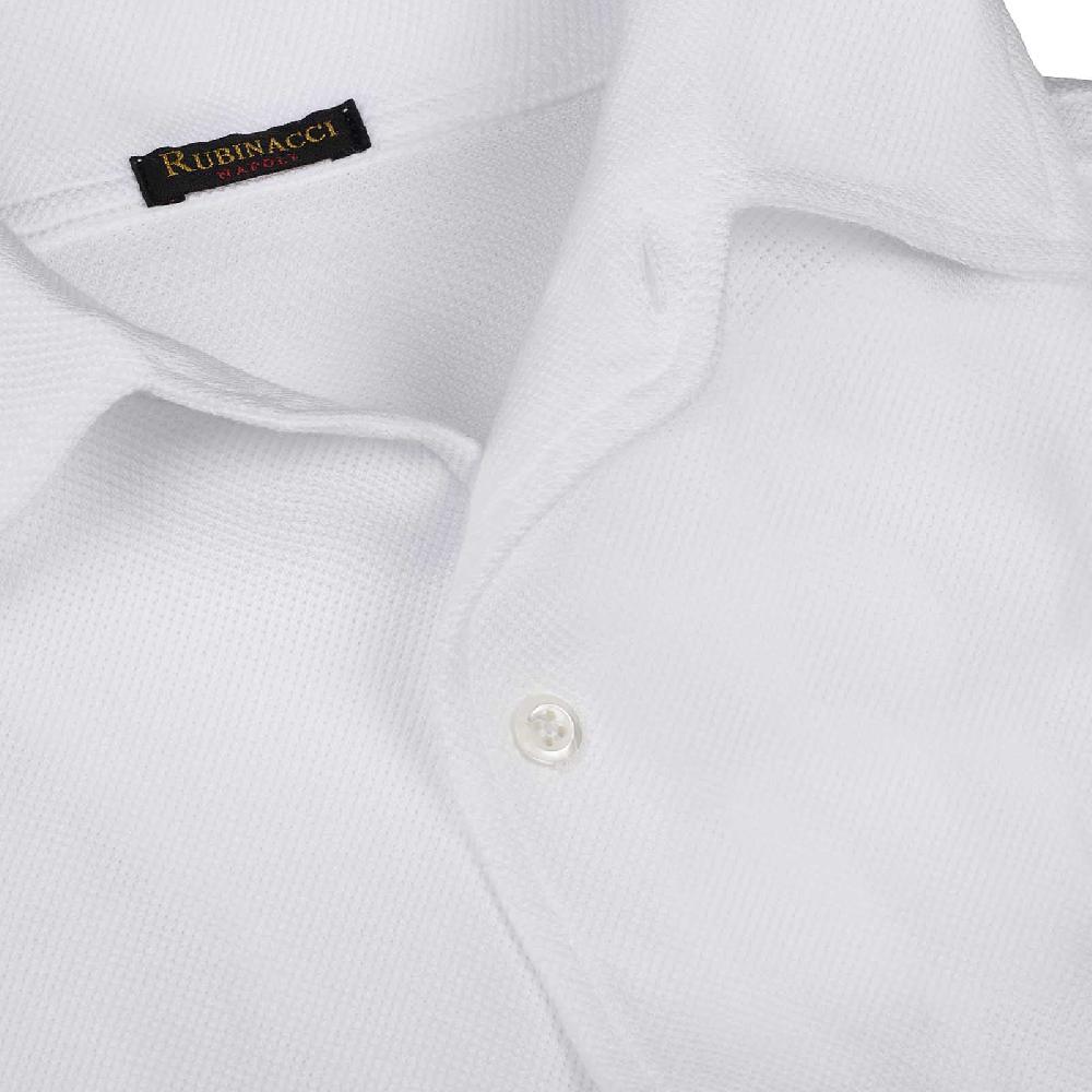 Rubinacci Camicia in piquet bianca Sconto