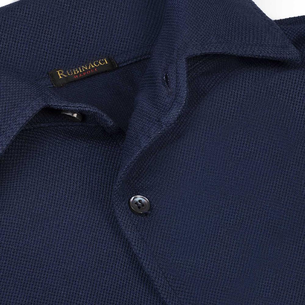 Rubinacci Camicia in piquet blu Offerta