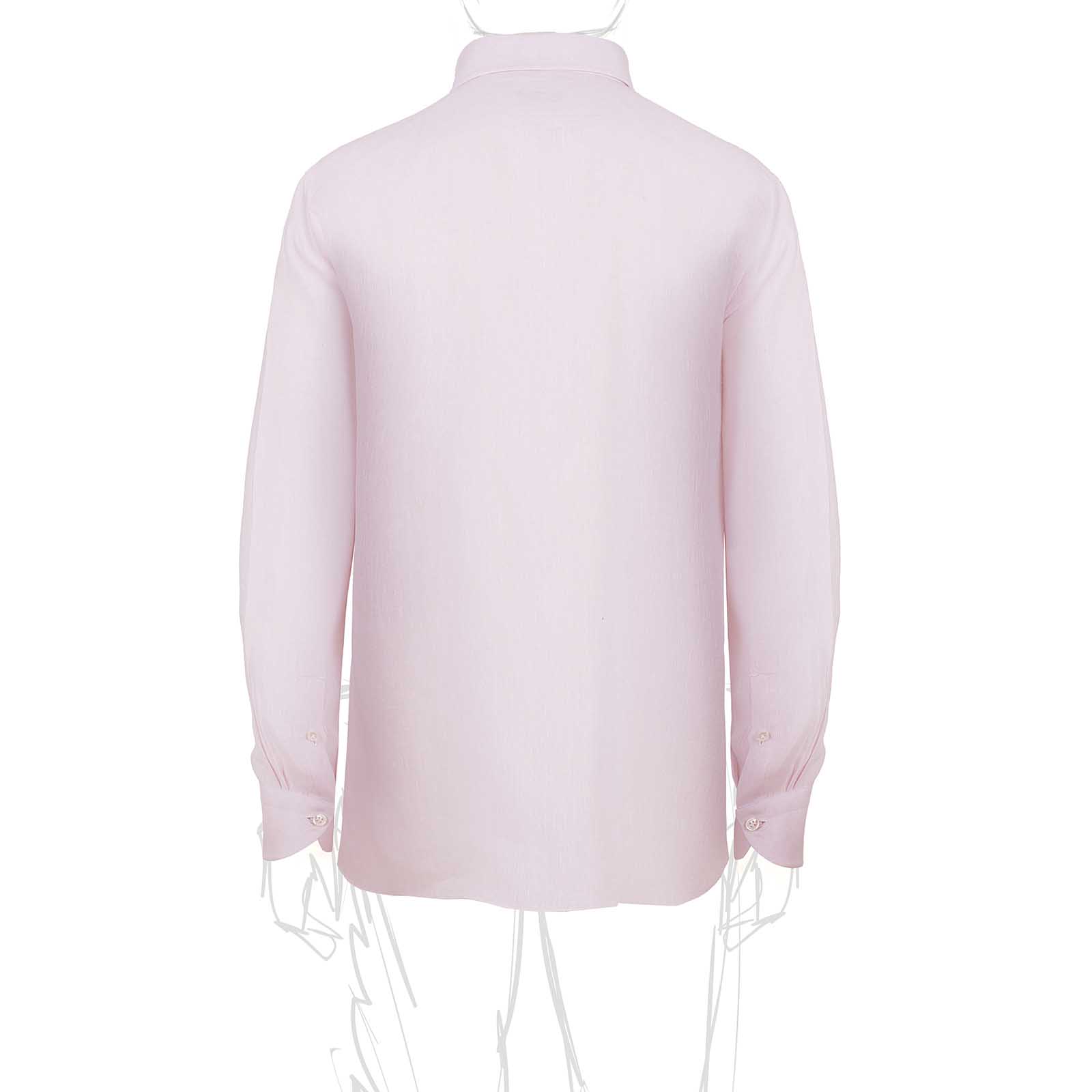 Rubinacci Camicia lino rosa Sconti questo mese