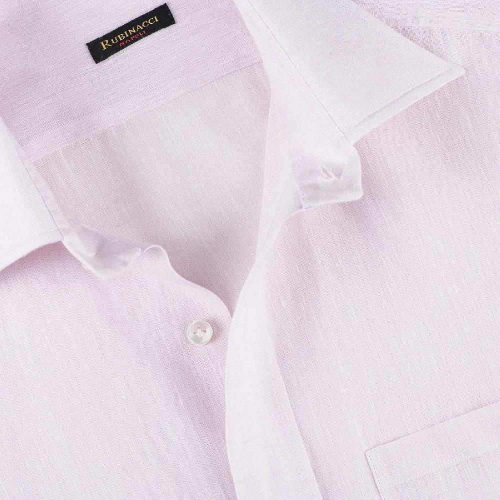 Rubinacci Camicia lino rosa Sconti questo mese