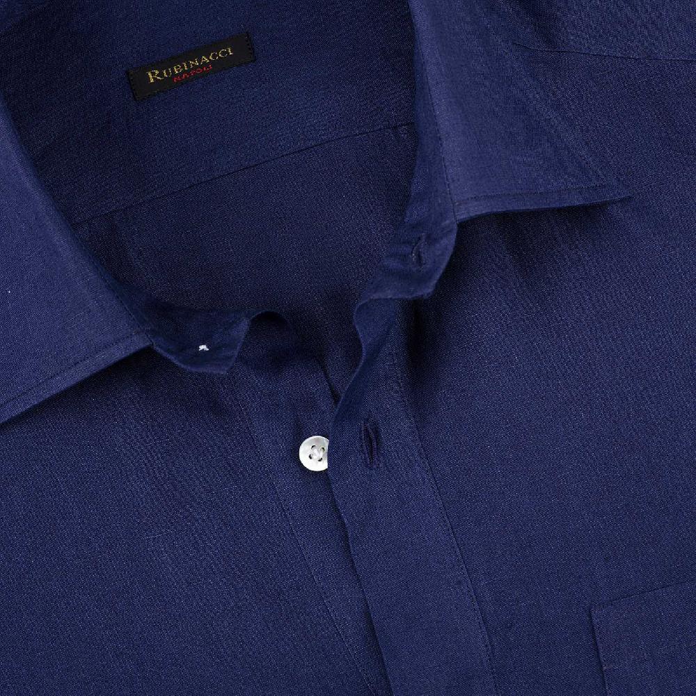 Rubinacci Polo in lino bluette Hotsell