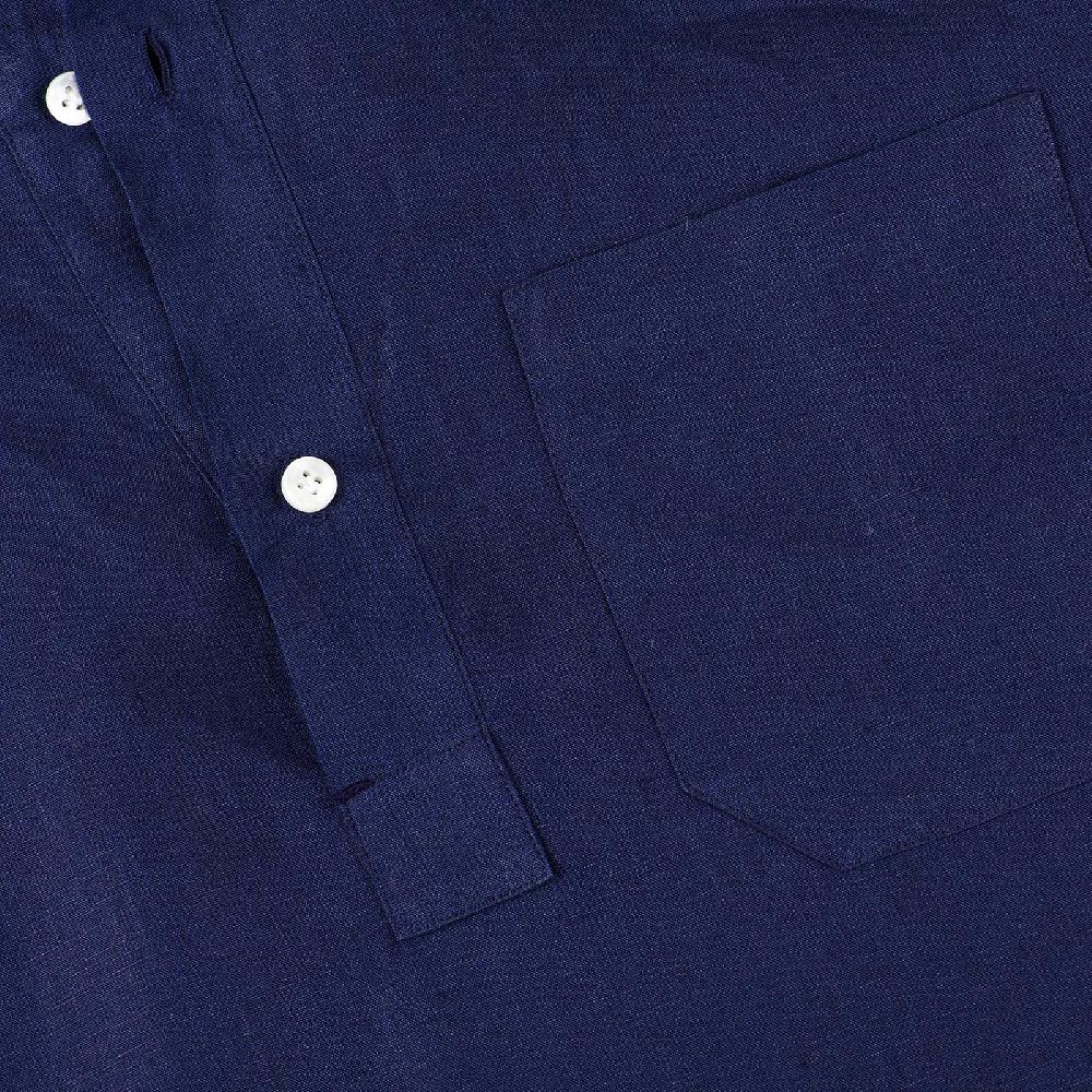 Rubinacci Polo in lino bluette Hotsell