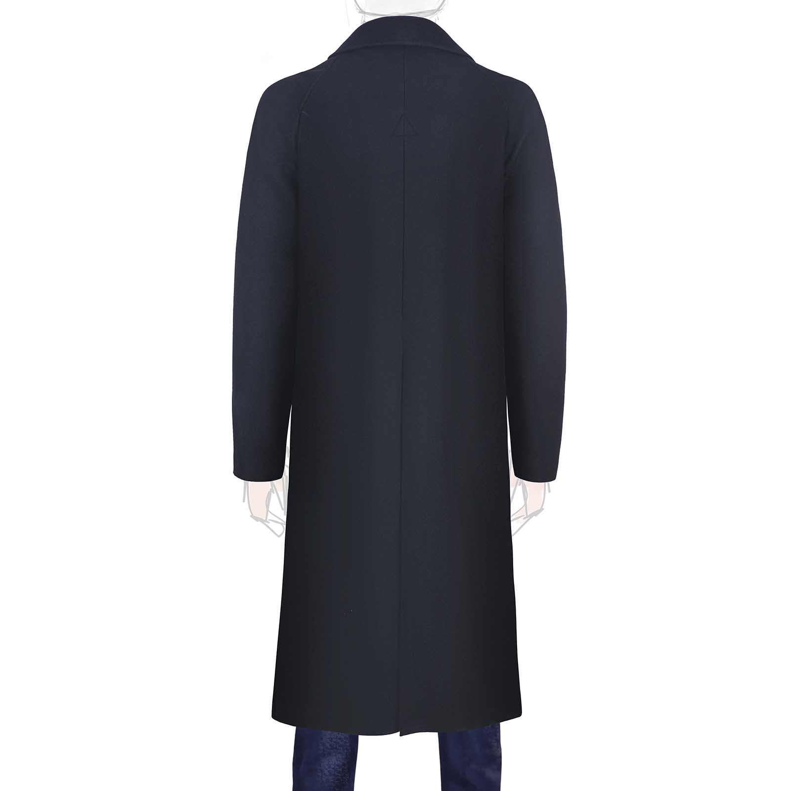 Rubinacci Cappotto raglan in lana skyfall blu In Saldo