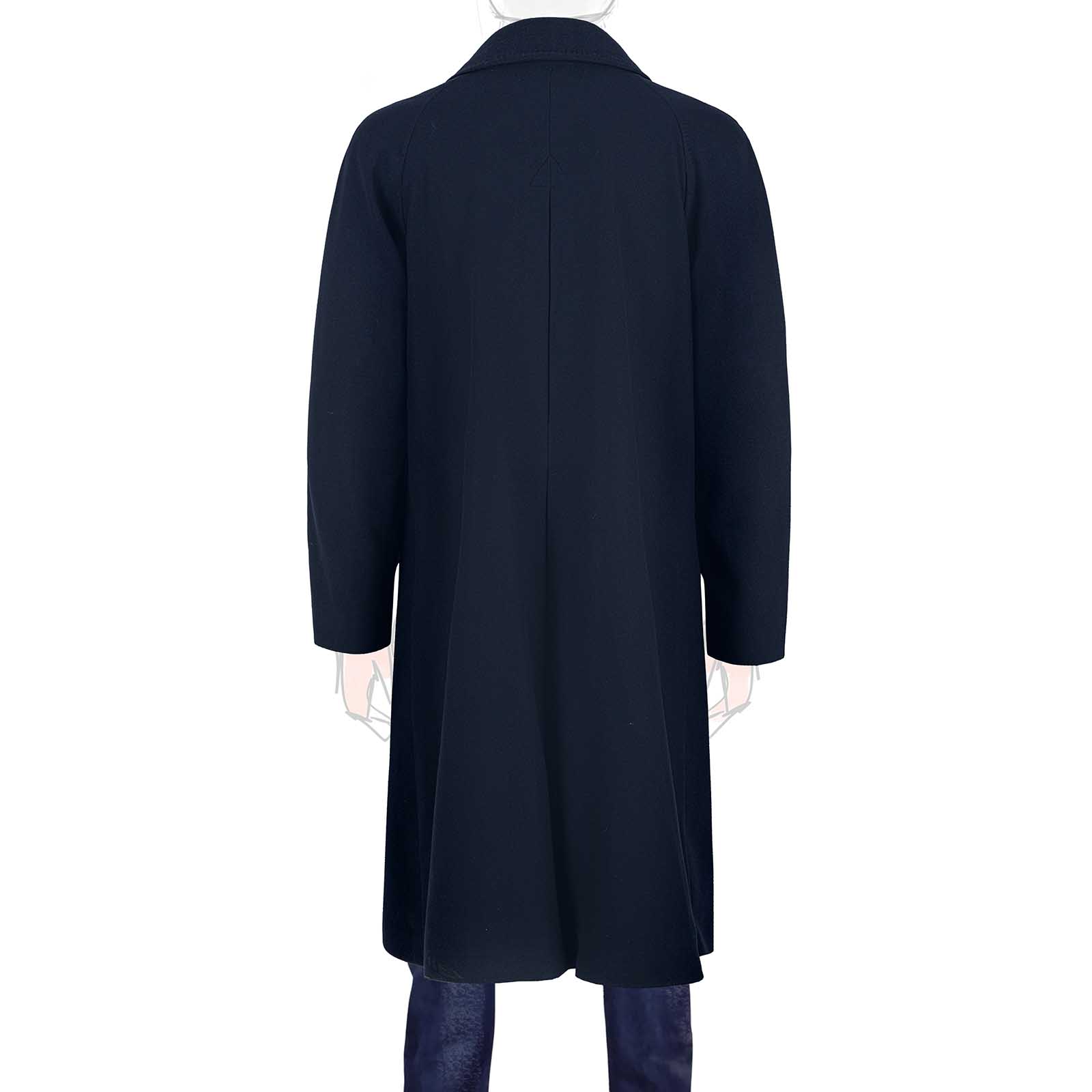 Rubinacci Cappotto raglan in lana super 200's blu Promozione
