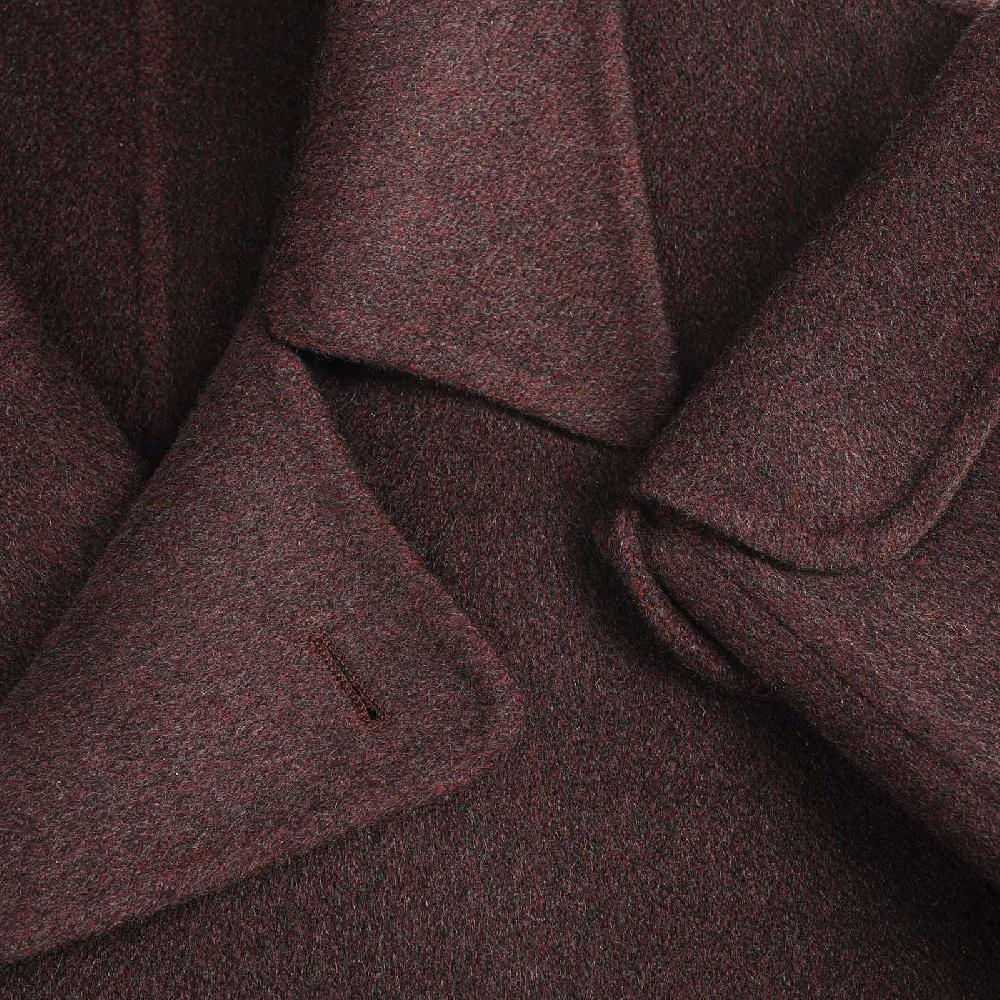 Rubinacci Cappotto doppio petto in cashmere bordeaux Limited Edition Spedizione Gratuita