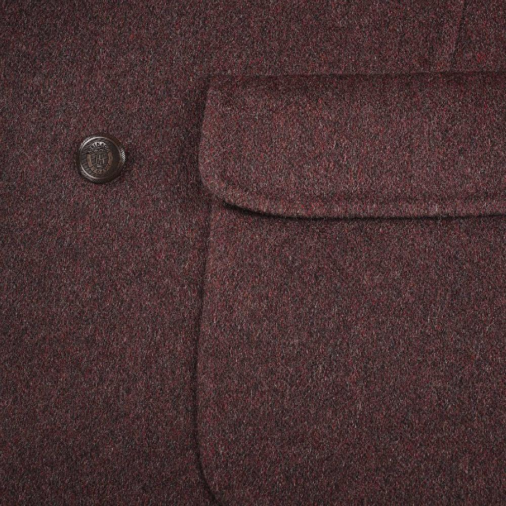 Rubinacci Cappotto doppio petto in cashmere bordeaux Limited Edition Spedizione Gratuita