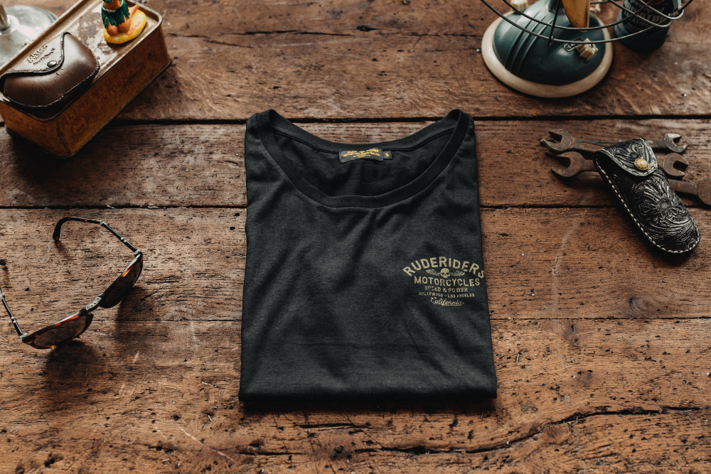 ﻿Rude Riders T-Shirt Donna Rude Riders Nera In Vendita