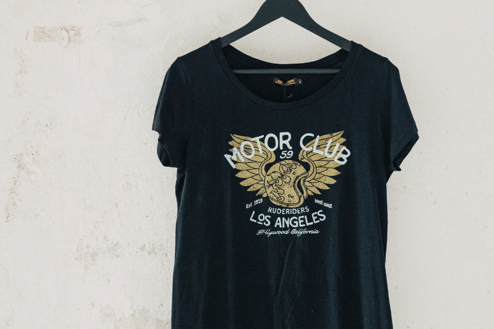 Rude Riders T-Shirt Donna Motor Brigade Nera Saldi