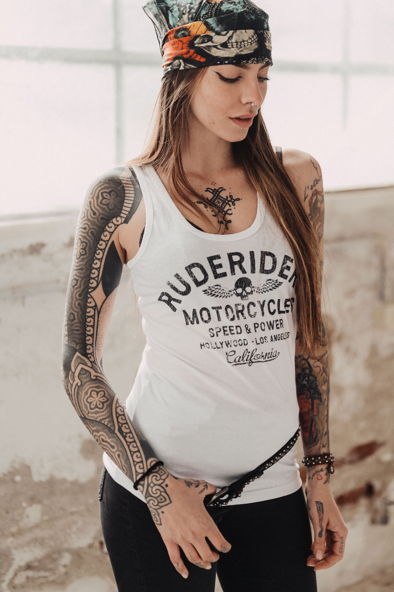 Rude Riders Canotta Donna Rude Riders Bianca Vendita Economica