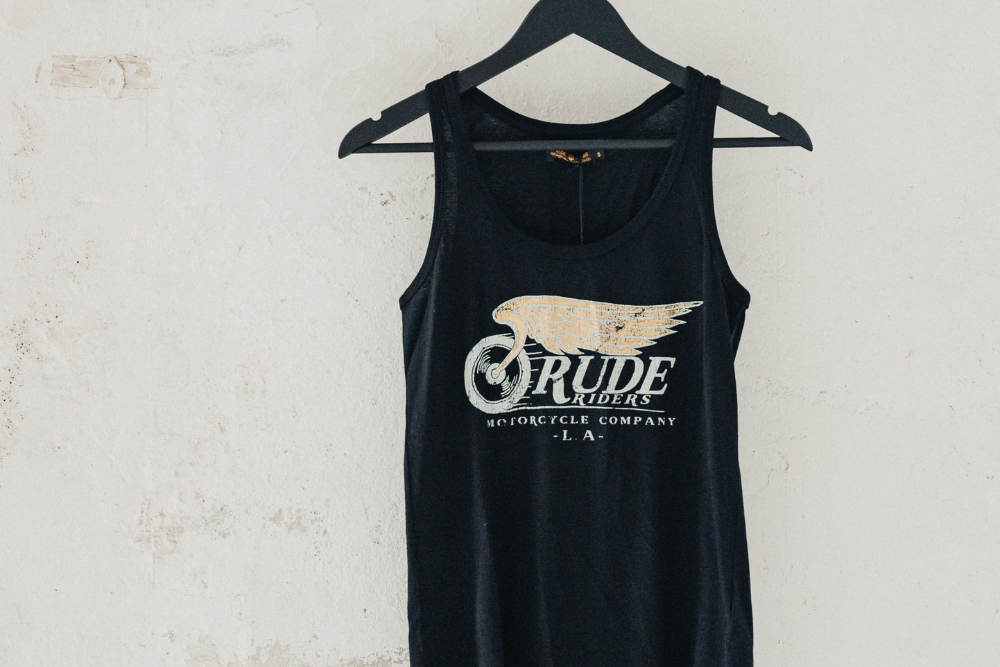 Rude Riders Canotta Donna Flying Wheel Nera Saldi Di Fabbrica