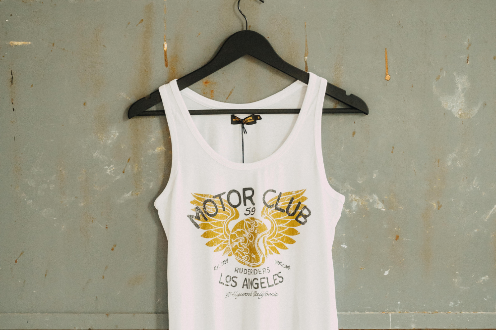 Rude Riders Canotta Donna Motor Brigade Bianca Nuova