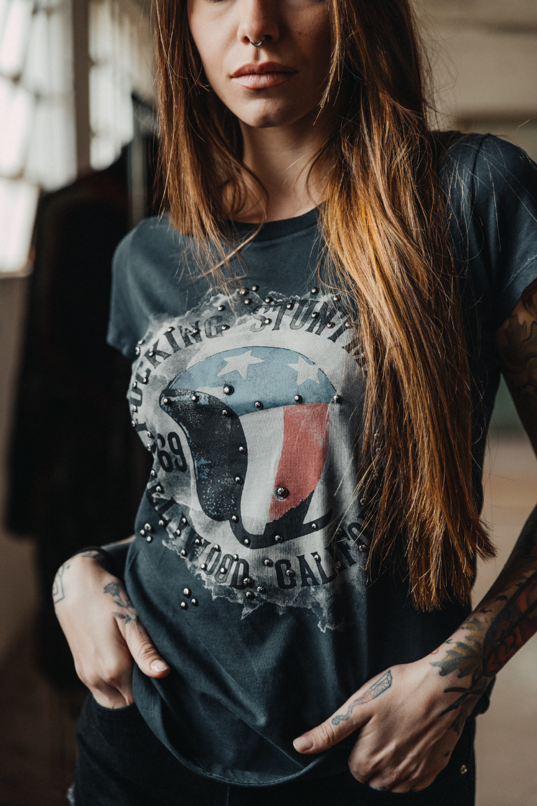 Rude Riders T-Shirt Donna Stunt W Qualità