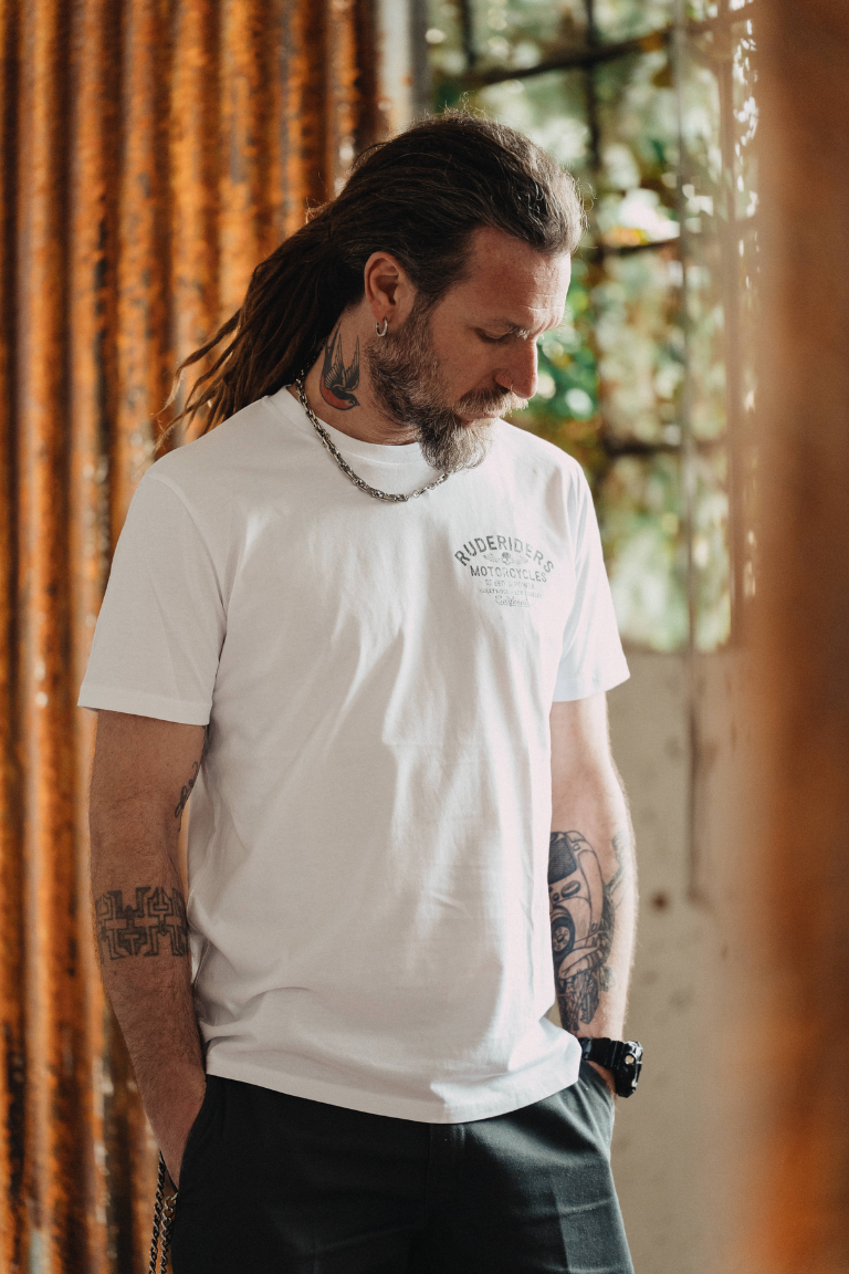 Rude Riders T-Shirt Uomo Rude Riders Bianca Shopping Online