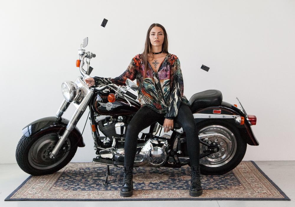 Rude Riders Shirt Donna Flying Indian Nuova