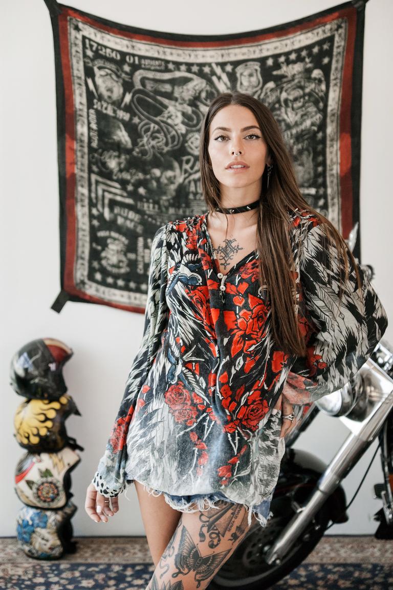 Rude Riders Shirt Donna Roses Italy