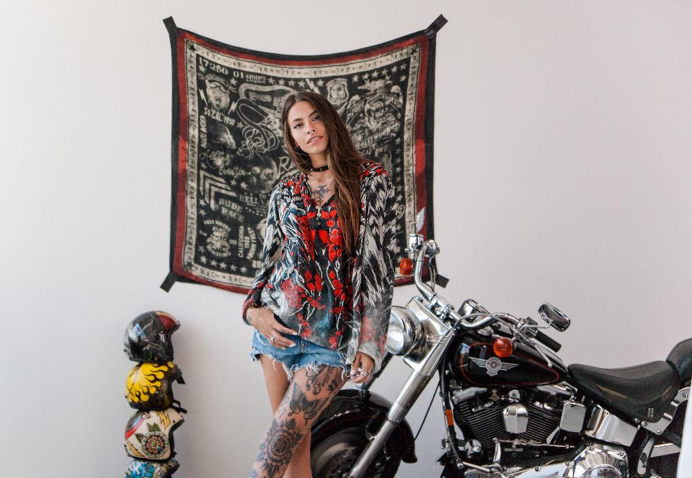 Rude Riders Shirt Donna Roses Italy