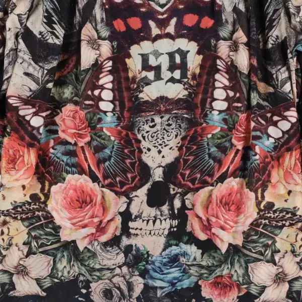 Rude Riders Shirt Donna Skull & Roses Italia