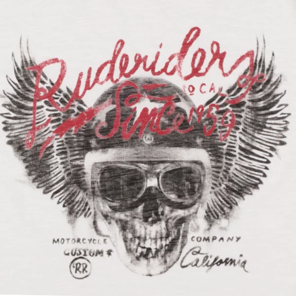 Rude Riders T-Shirt Uomo Skull Helmet Limited Ed Spedizione Gratuita