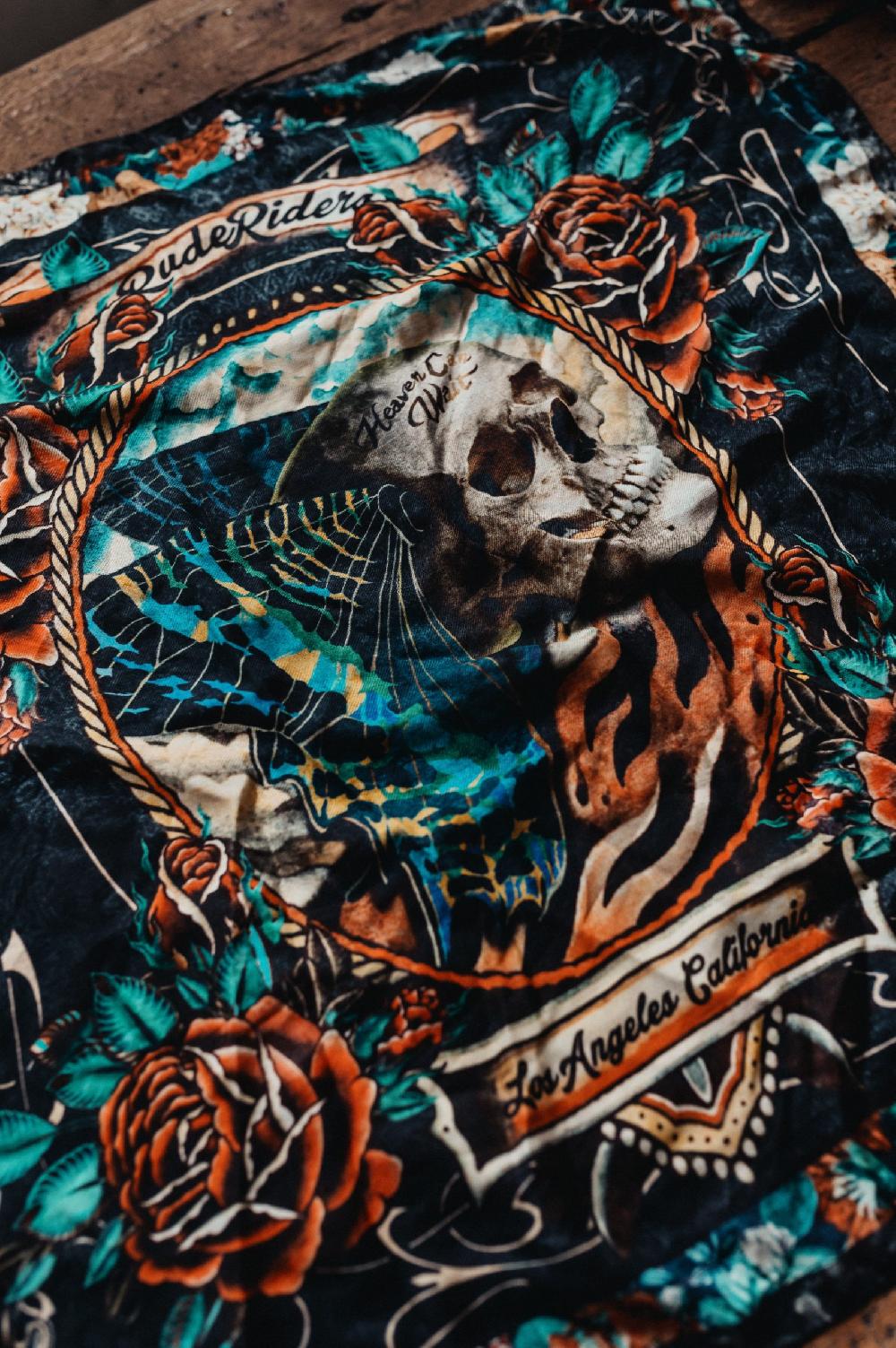 Rude Riders Bandana Skull&Butterfly Qualità Garantita