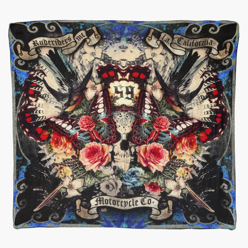 Rude Riders Foulard Skull & Roses Nuova