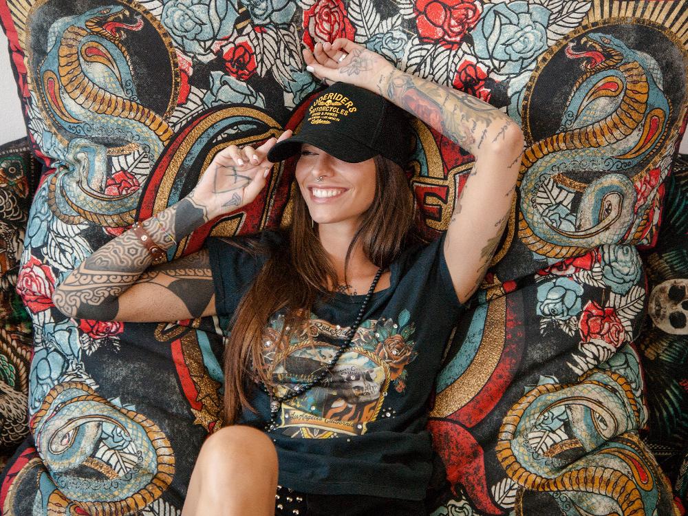 Rude Riders T-Shirt Donna Rock Vendita Economica