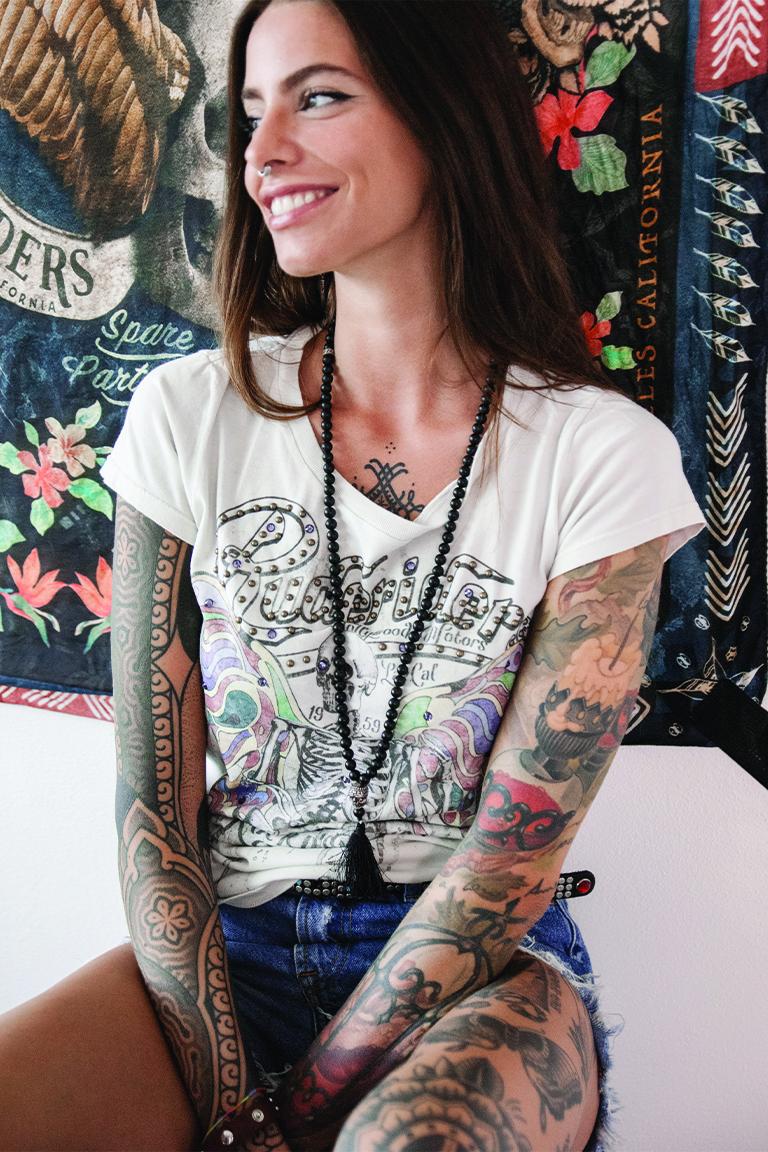 Rude Riders T-Shirt Donna Flying Skull Saldi Di Fabbrica