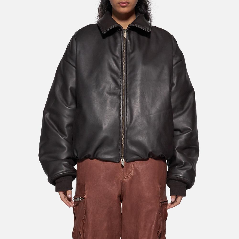 Salvatore Santoro BOMBER IN PELLE - TESTA DI MORO Saldi