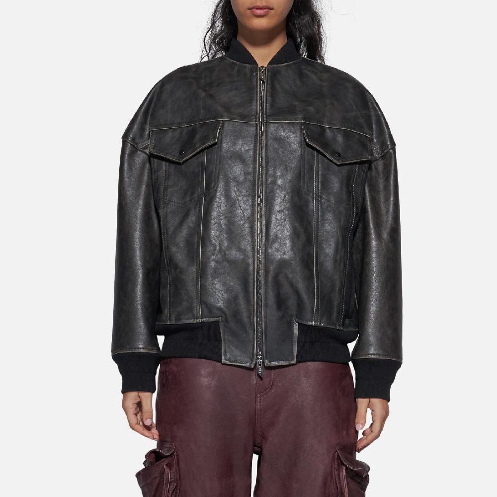Salvatore Santoro BOMBER IN PELLE - BLACK Vendita Economica