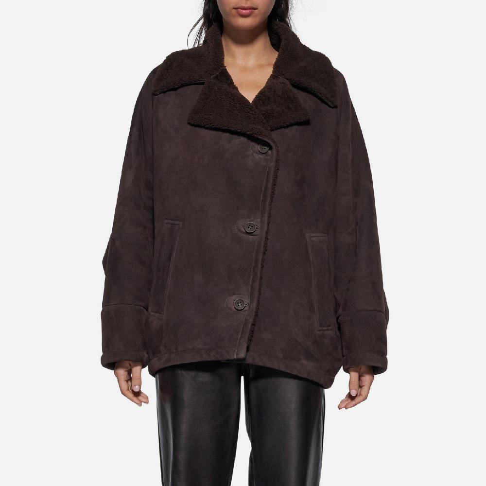 Salvatore Santoro GIACCA IN SHEARLING - DARK BROWN In Saldo