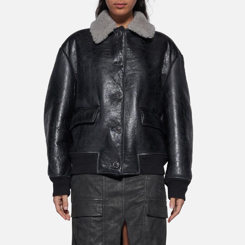 Salvatore Santoro GIACCA IN SHEARLING - BLACK Nuova