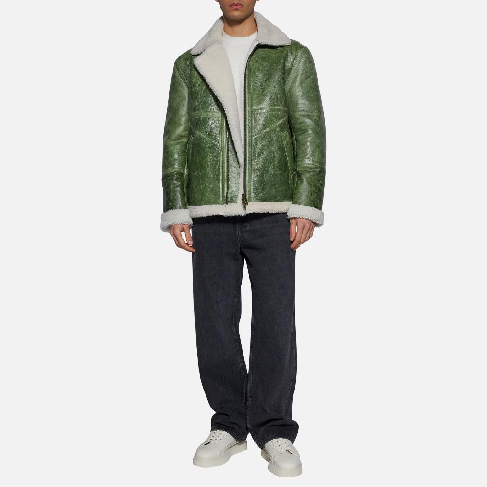 Salvatore Santoro GIACCA IN SHEARLING - GREEN 2025