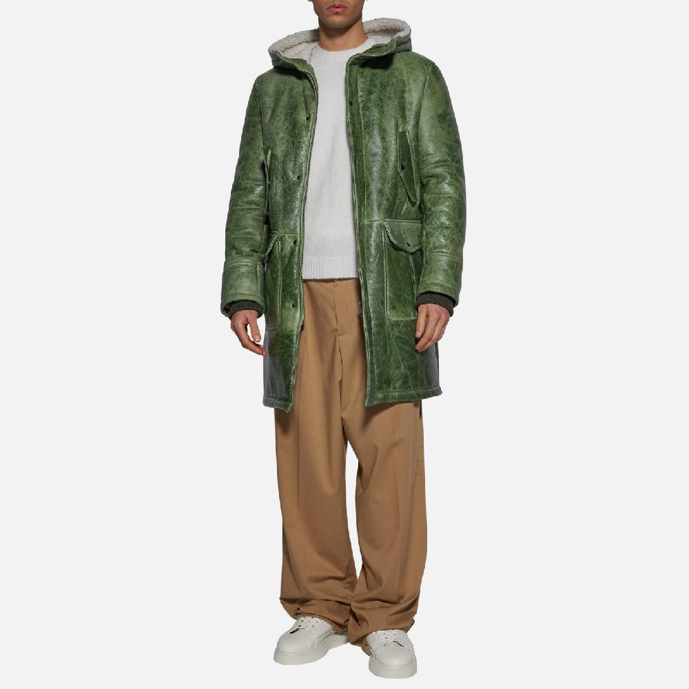 Salvatore Santoro GIACCA IN SHEARLING - GREEN Spedizione Gratuita