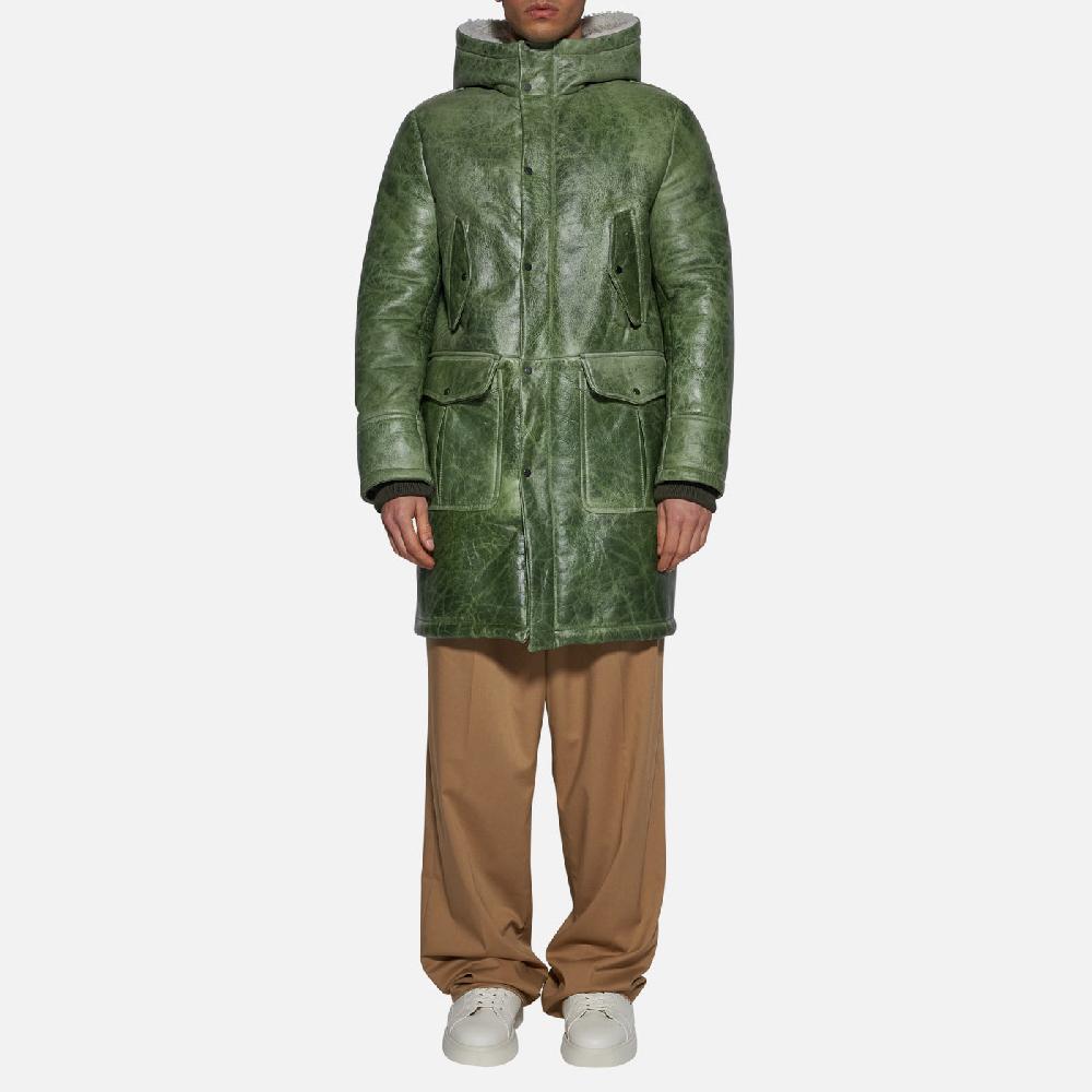 Salvatore Santoro GIACCA IN SHEARLING - GREEN Spedizione Gratuita