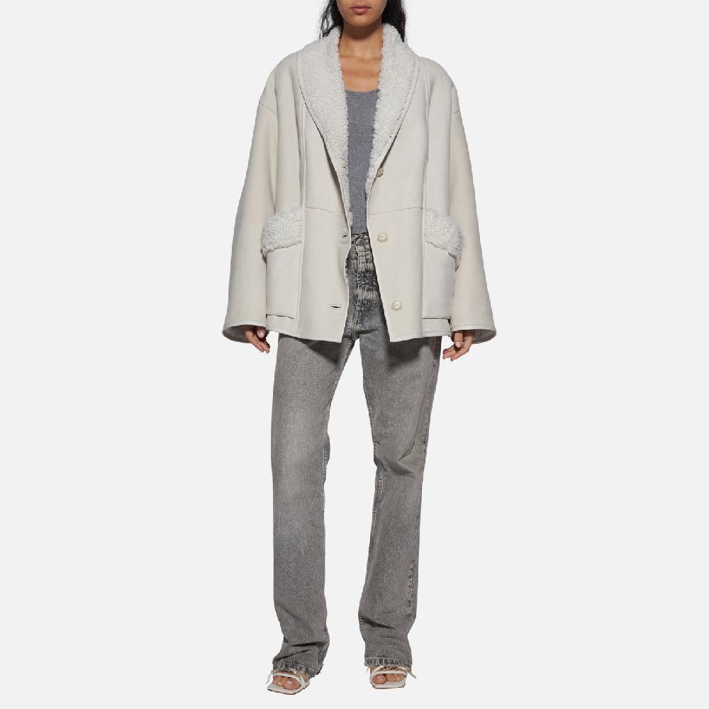 Salvatore Santoro GIACCA IN SHEARLING - IVORY Consegna Veloce