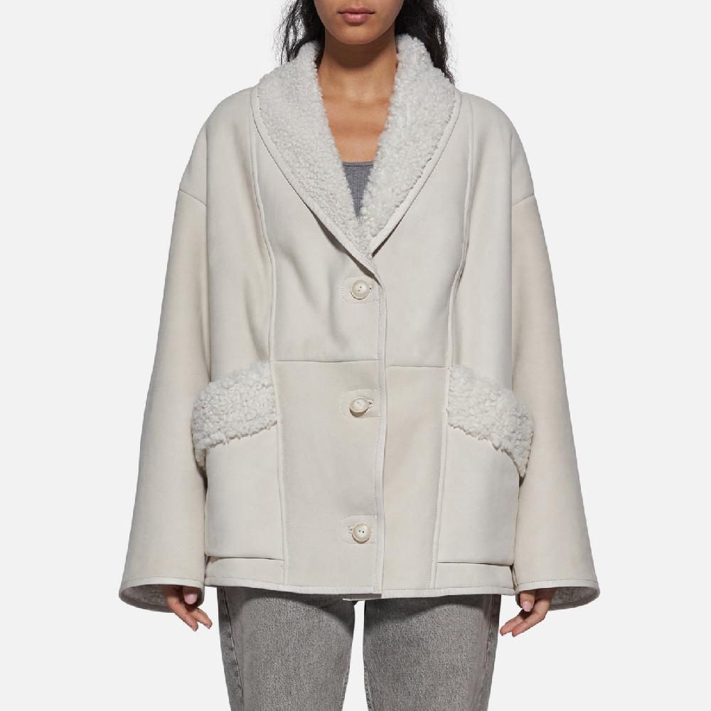 Salvatore Santoro GIACCA IN SHEARLING - IVORY Consegna Veloce